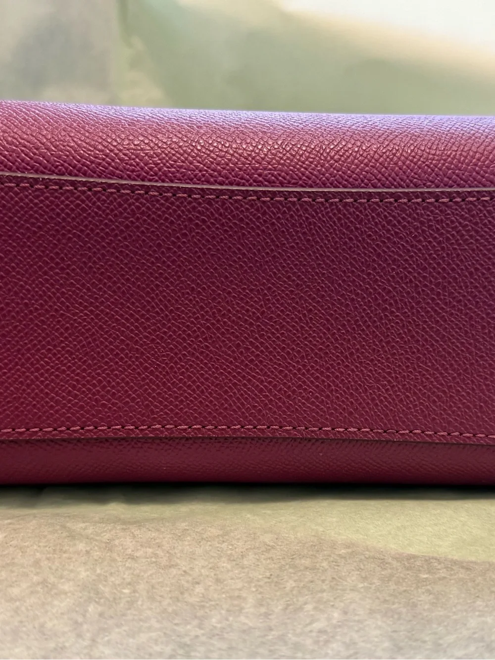 COACH Women’s Structured Saffiano Leather Satchel - Berry (missing long handle) - Picture 5 of 7
